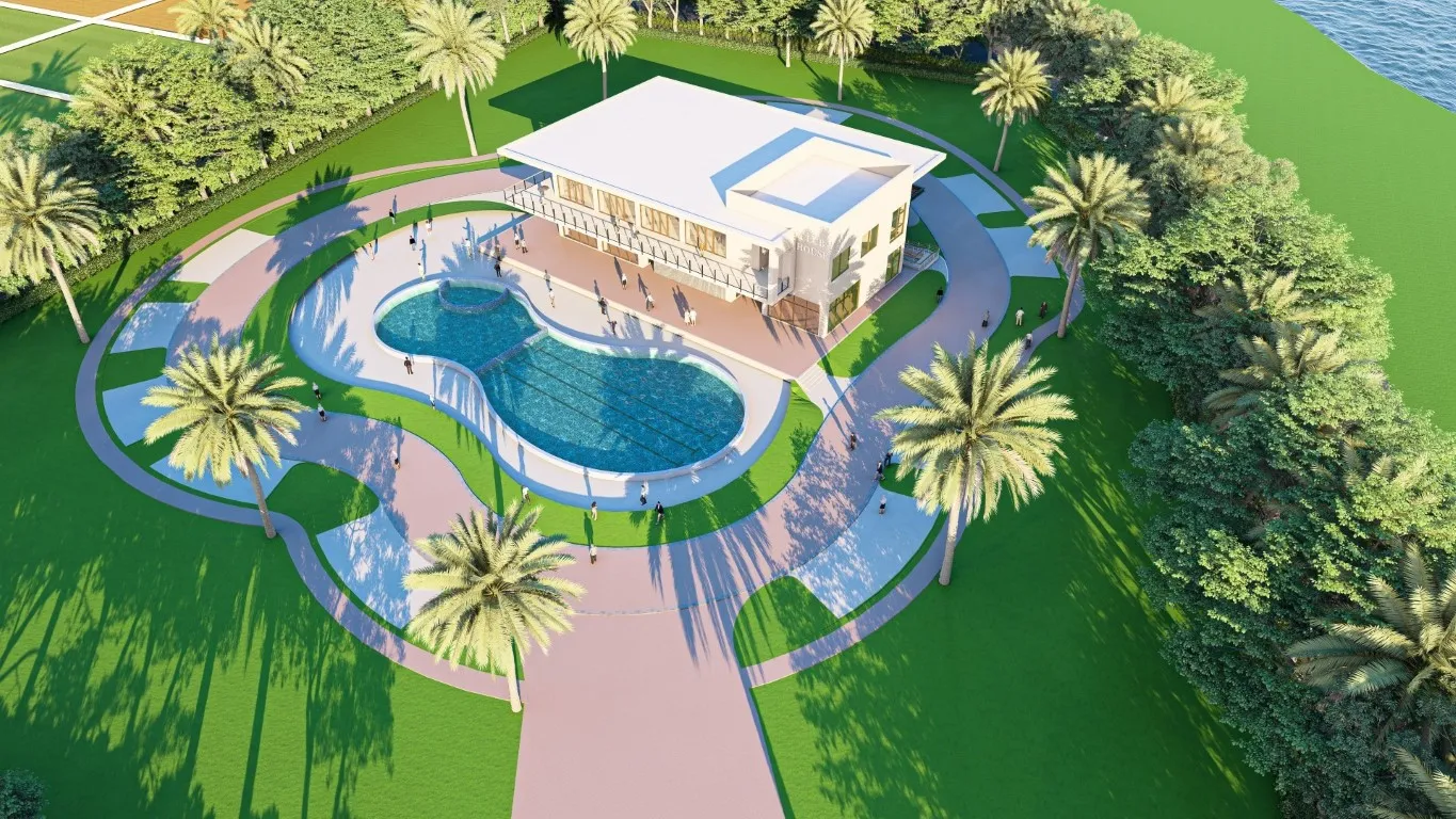Landscaped garden avenue